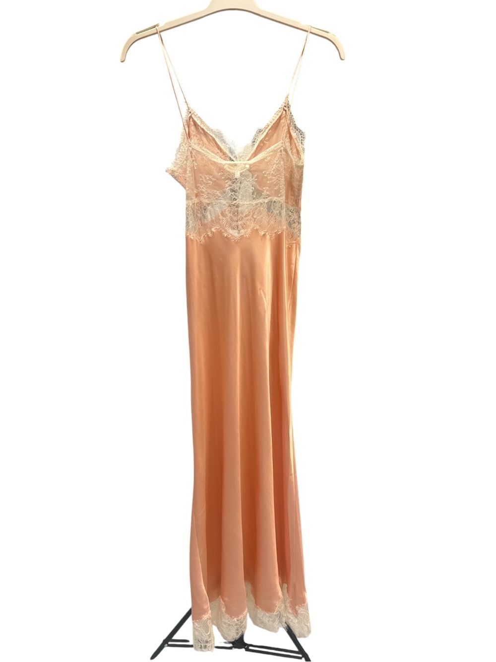 LoveShackFancy Orianne Maxi Slip Dress, Peche - Picture 8 of 13